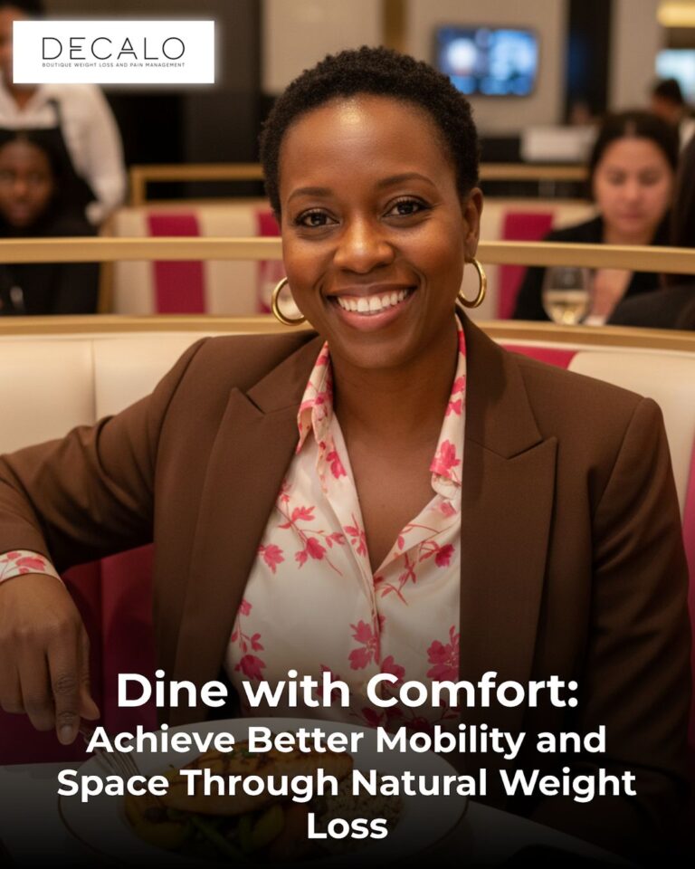 Dine with Comfort: Achieve Better Mobility and Space Through Natural Weight Loss